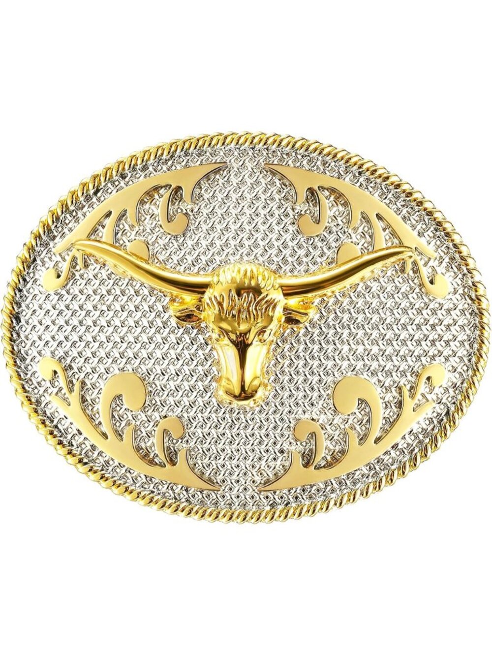 Men Golden Bull Bull Cowboy Buckle Vintage Texas Rodeo Belt